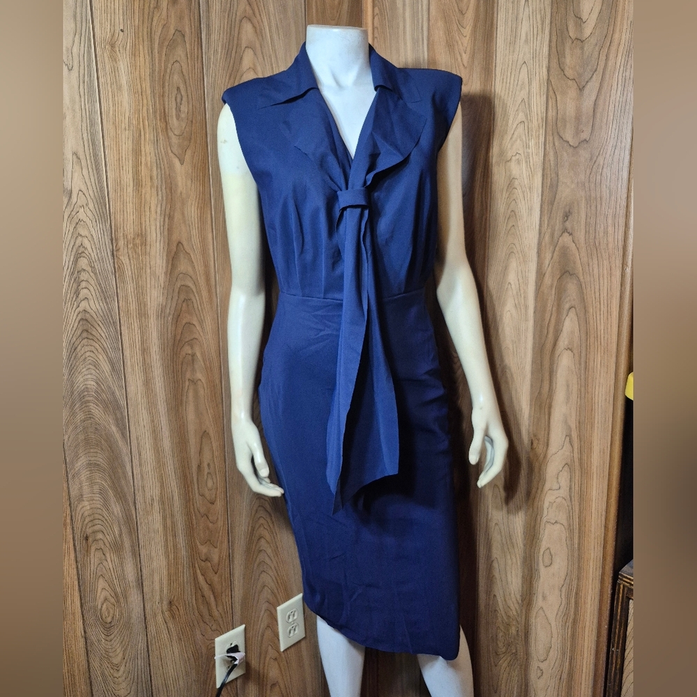 Chiara Boni NAVY Stylish Dress Sz 40